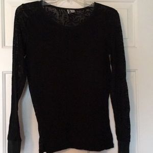 Black sheer long sleeve